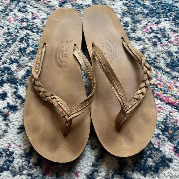 RAINBOW | Flirty Braidy Womens Flip Flops - Picture 3 of 11